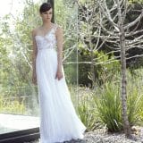 שמלת כלה עם תחרת גיפיור ושיפון – במצב חדש