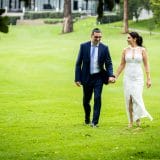 Beautifully beaded wedding dress